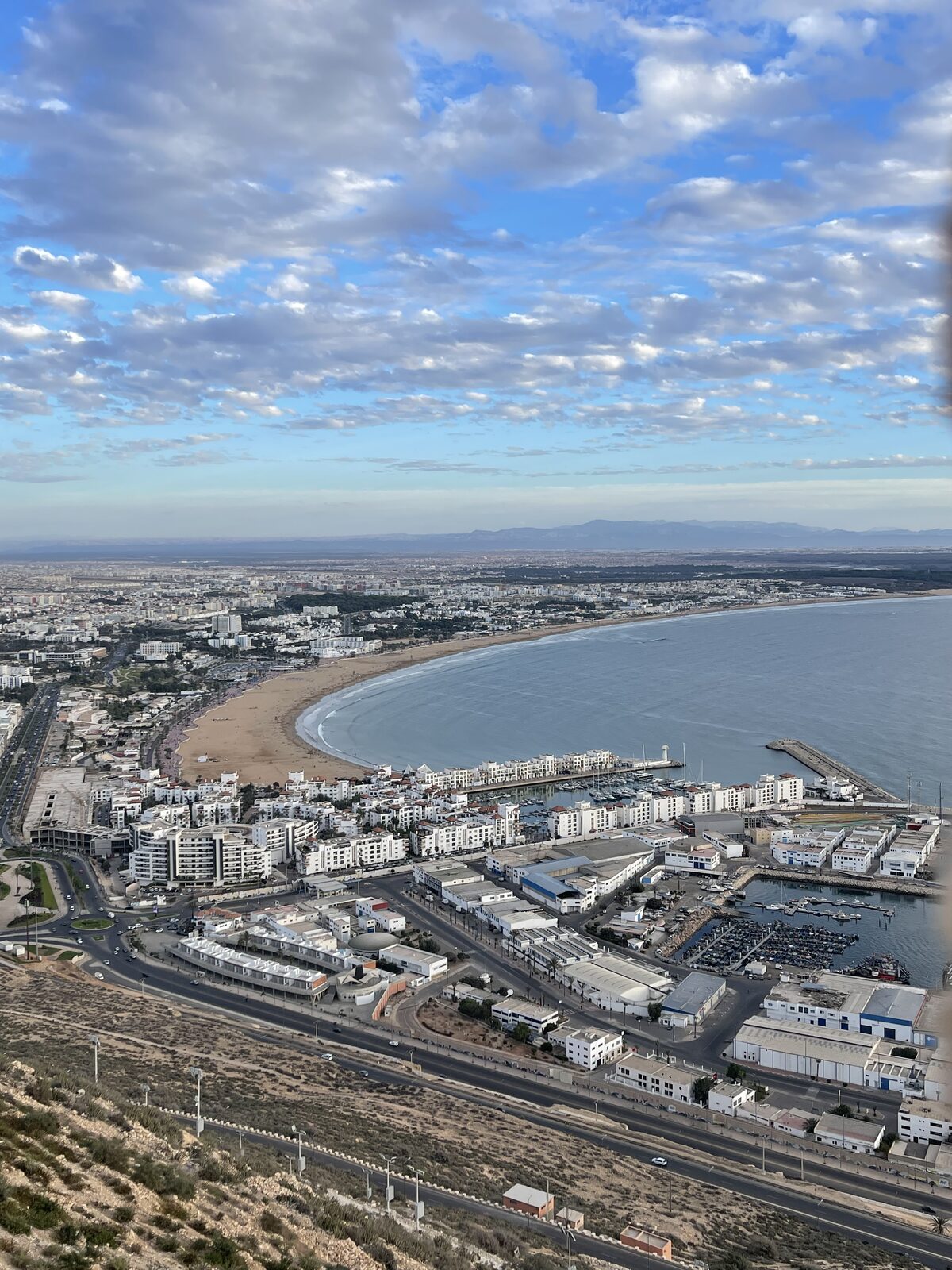 Vue panoramique sur la baie d'Agadir